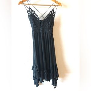 FP Adella Slip Dress in Black